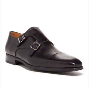 SOLD Magnanni Gaumet Leather Double Monk Loafer